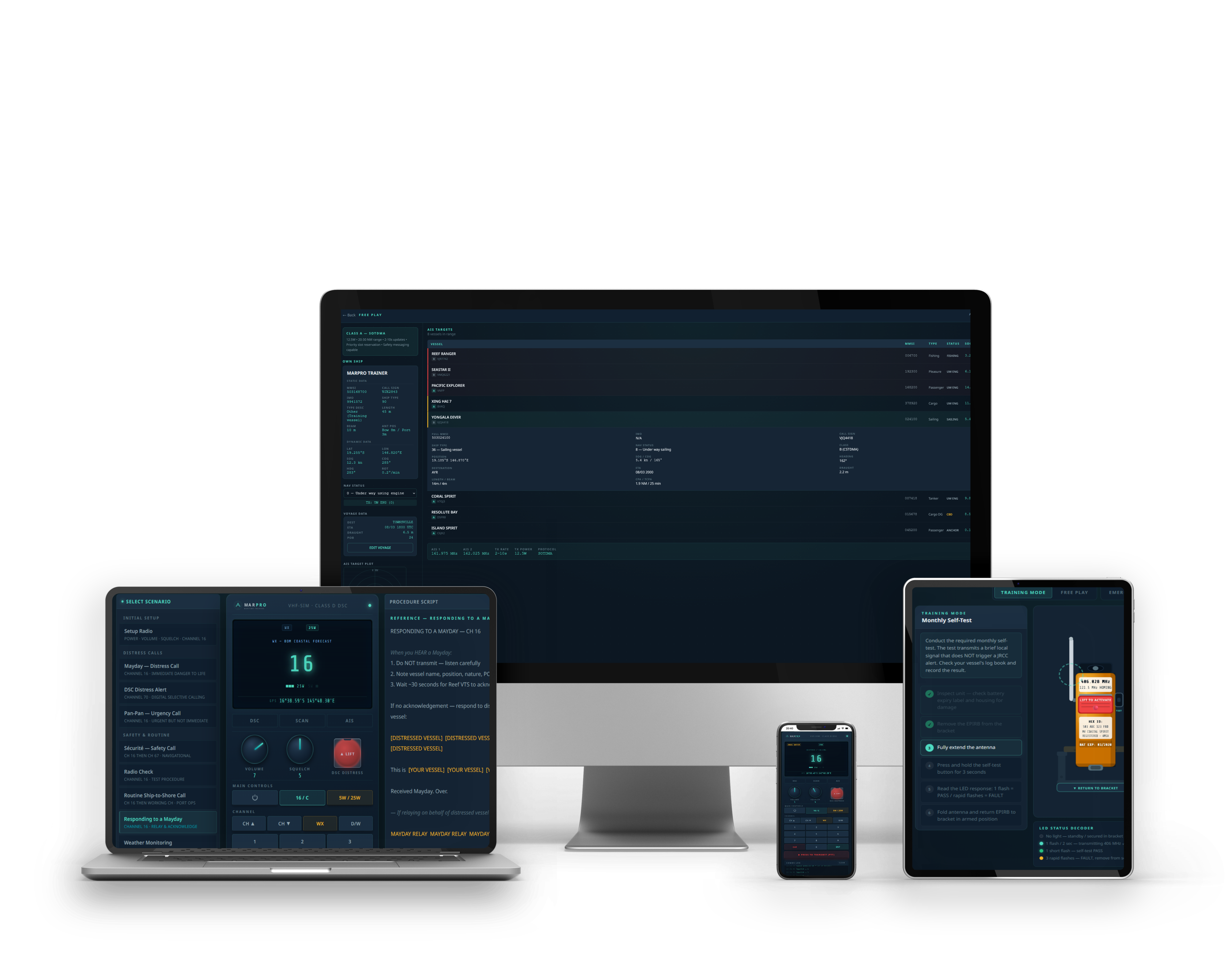 MARPRO simulators across devices